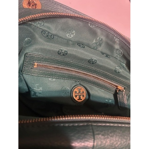 Tory Burch Hunter Green Calf Hair Priscilla Shoulder Bag Gold Hardware Old Money - Picture 8 of 11